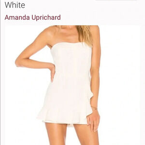 Amanda Uprichard Strapless Ruffled Romper
